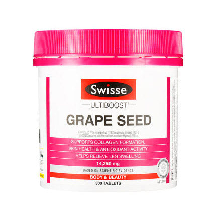 Swisse Grape Seed 14250mg 300T 葡萄籽提取物精華膠囊 天然花青素300粒