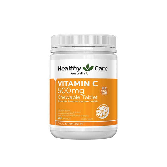 Healthy Care Vitamin C 500mg Chewable 500 Tablets維生素C咀嚼片500粒