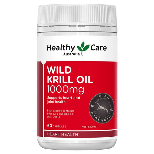 healthy care krill oil 磷蝦油1000mg 60粒
