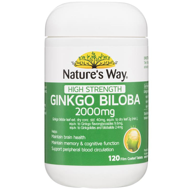 NW Ginkgo Biloba 2000mg 120's Nature's Way銀杏片120粒
