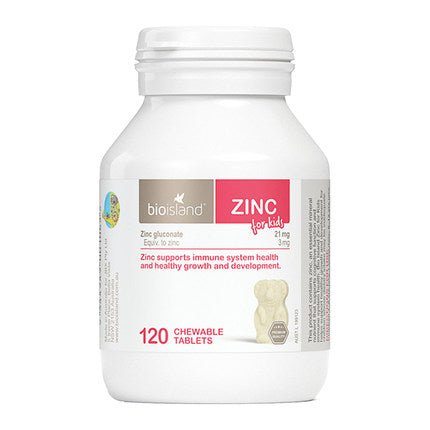 Bioisland Zinc 120 tabs 兒童補鋅咀嚼片120片