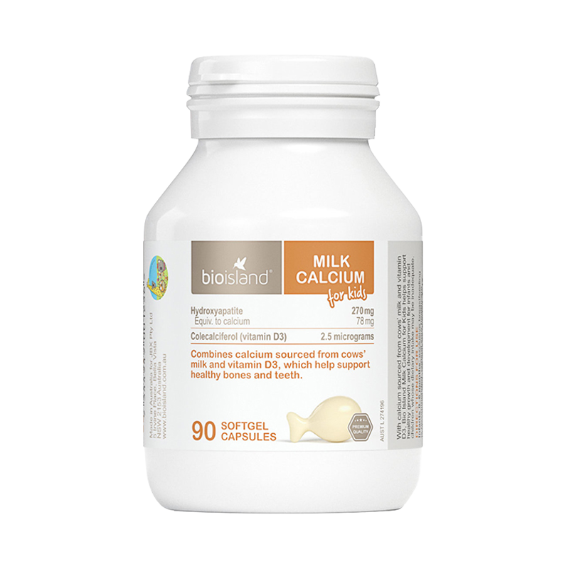 Bioisland Milk Calcium 90 Caps 兒童乳鈣90粒