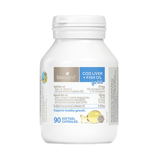 bioisland Cod Liver+ Fish Oil 90Tab 兒童鱈魚油90粒