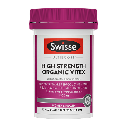 Swisse High strength organic vitex 60 Cap Swisse 高濃度圣潔莓片1500