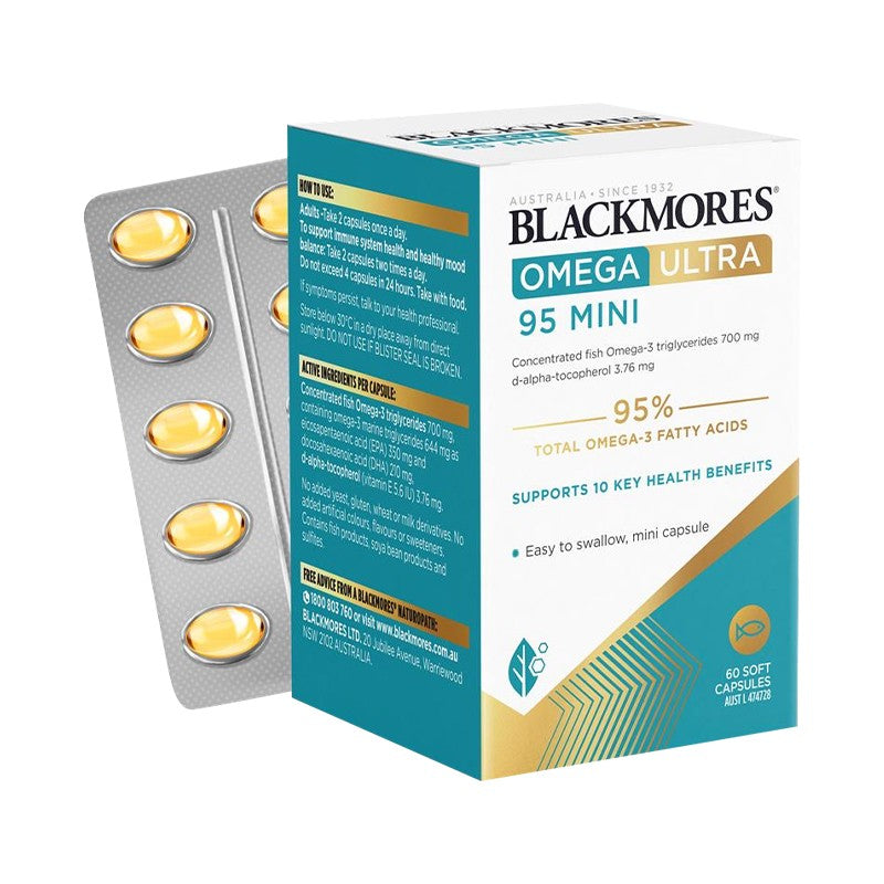 Blackmores Omega Ultra 95 Mini (60)超濃縮95%小金鉆魚油 60粒（含氣柱）