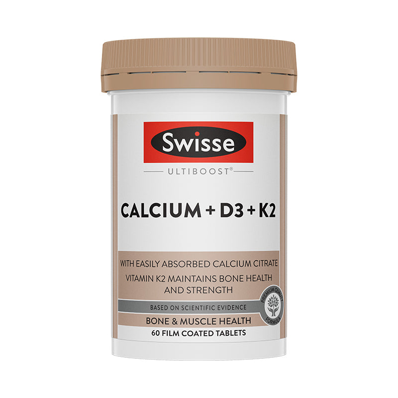 SWISSE UB CALCIUM + D3 + K2 60 TAB  鈣+維生素D3+維生素K2 60片