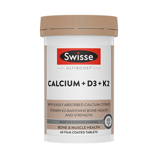 SWISSE UB CALCIUM + D3 + K2 60 TAB  鈣+維生素D3+維生素K2 60片