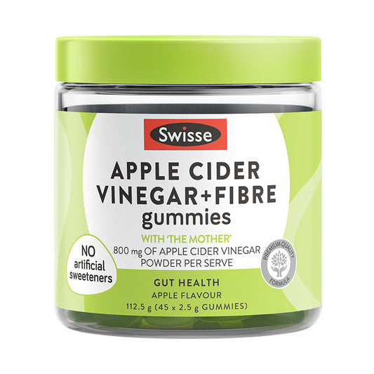 SWISSE APPLE CIDER VINEGAR + FIBRE GUMMIES 45 PACK 蘋果醋軟糖 45粒