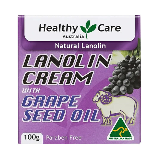 Healthy Care lanolin Cream With Grape Seed 100g  葡萄籽綿羊油100g