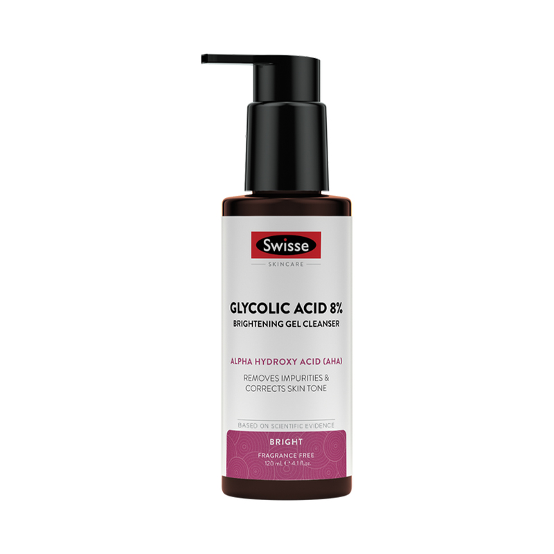 swisse GLYCOLIC ACID 8% BRIGHTENING GEL CLEANSER 120ml  亮膚凝膠