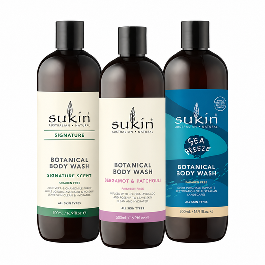 Sukin 蘇芊草本沐浴乳 500ml｜經典・佛手柑・海風