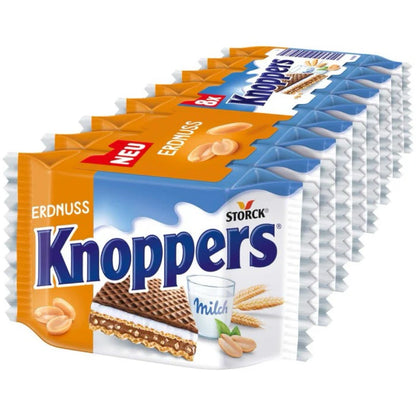 Knoppers 德國威化餅｜牛奶・花生 8包入 200g