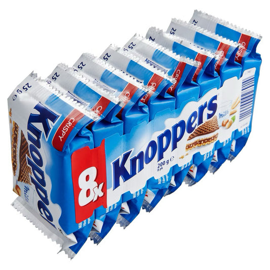 Knoppers 德國威化餅｜牛奶・花生 8包入 200g